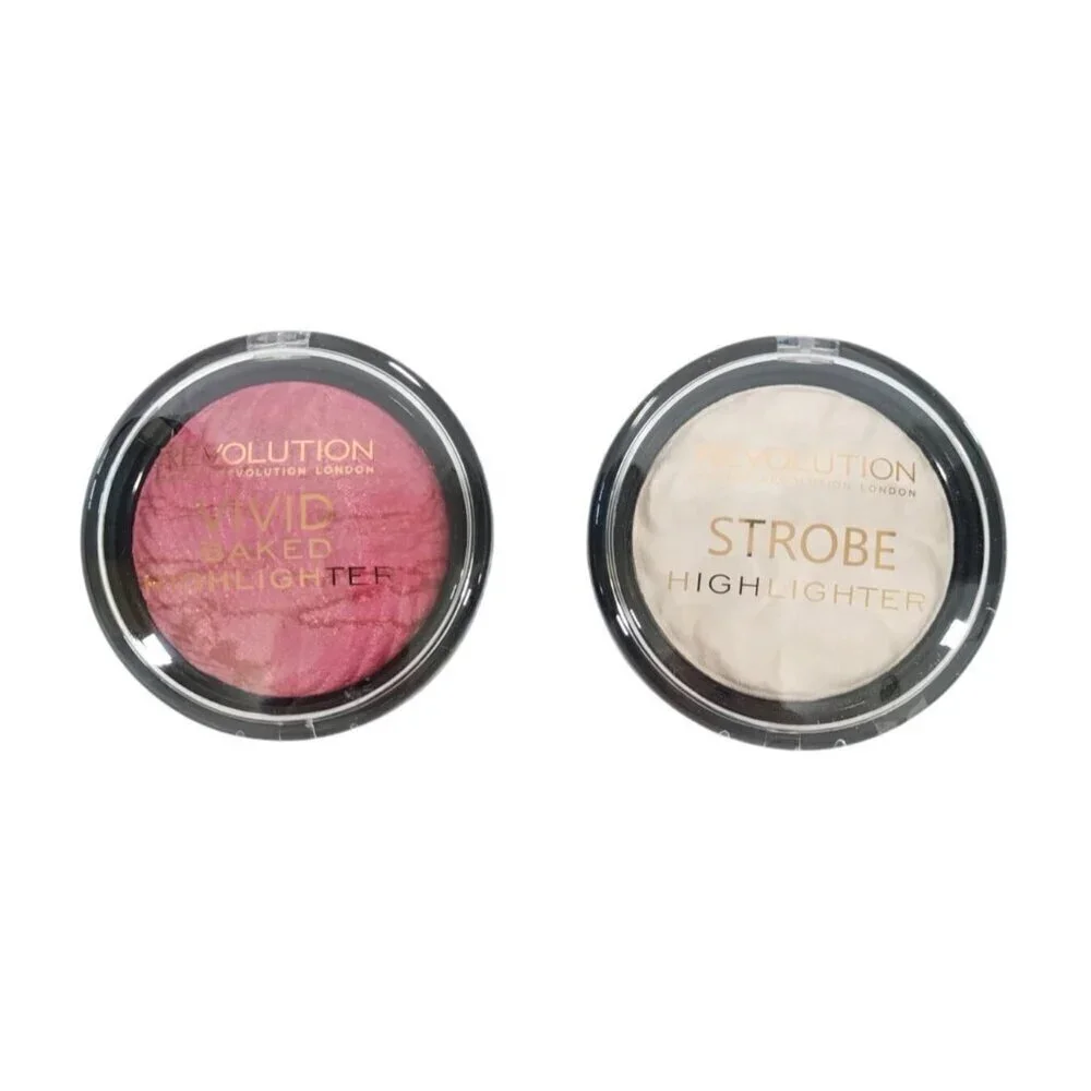 Makeup Revolution Vivid Baked & Strobe Highlighter Duo, for women, NWOB.